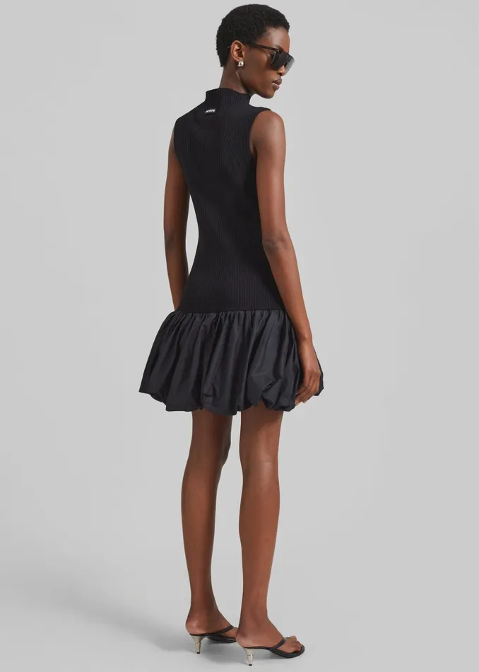 The Frankie Shop Dresses Rotate Knit Racer Cut Dress 8211 Black 8211 Women