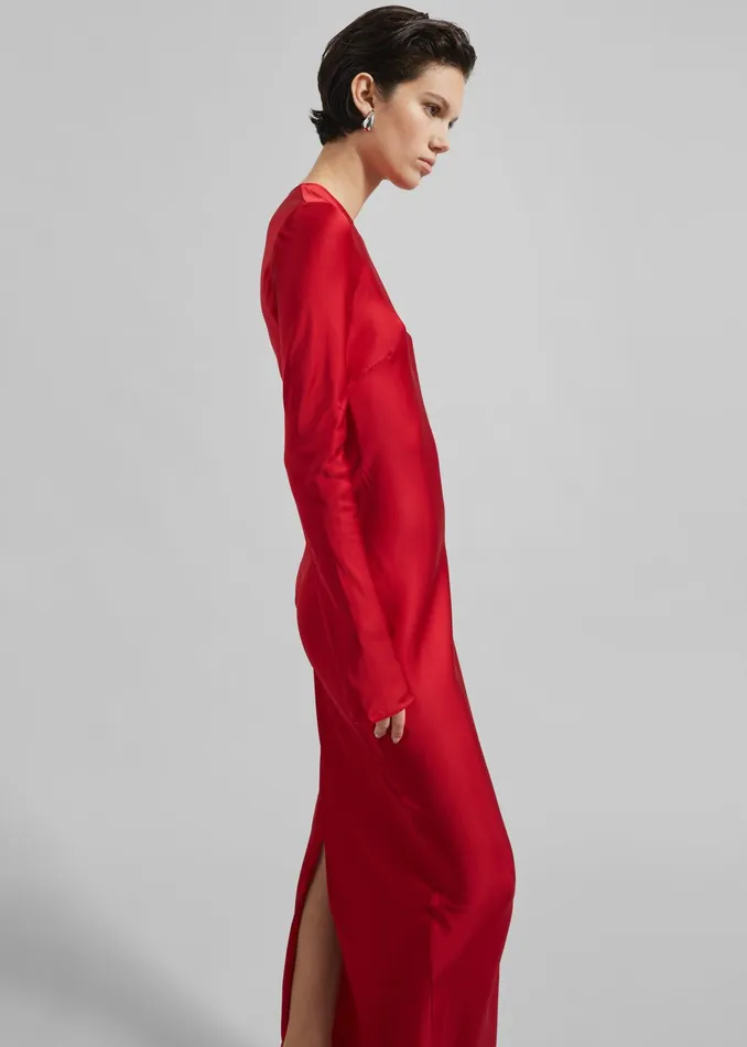 The Frankie Shop Dresses Samse Samse Saalina Dress 8211 Scarlet Sage 8211 Women
