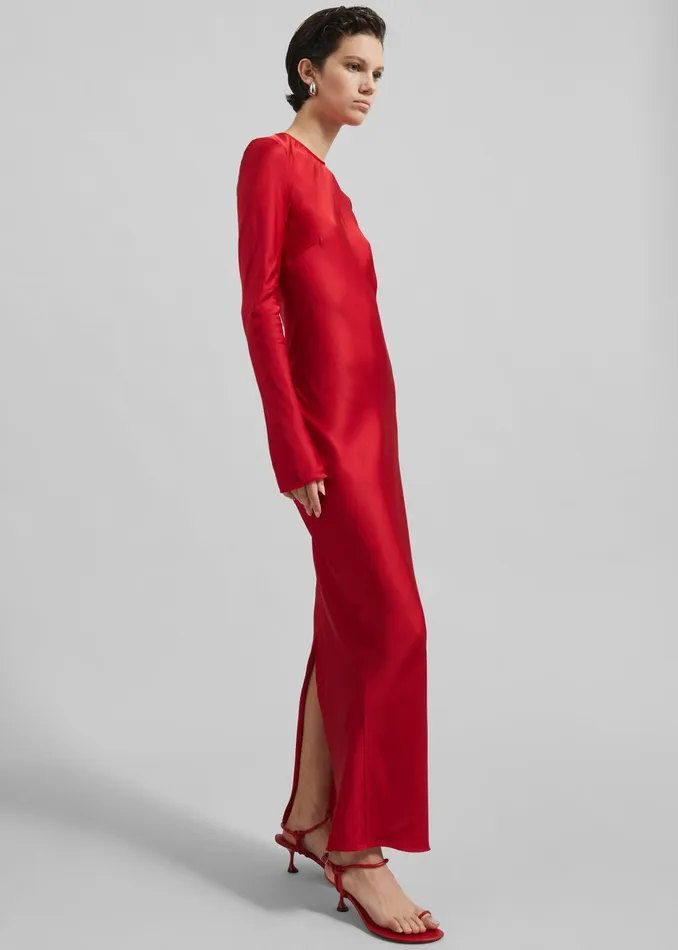 The Frankie Shop Dresses Samse Samse Saalina Dress 8211 Scarlet Sage 8211 Women