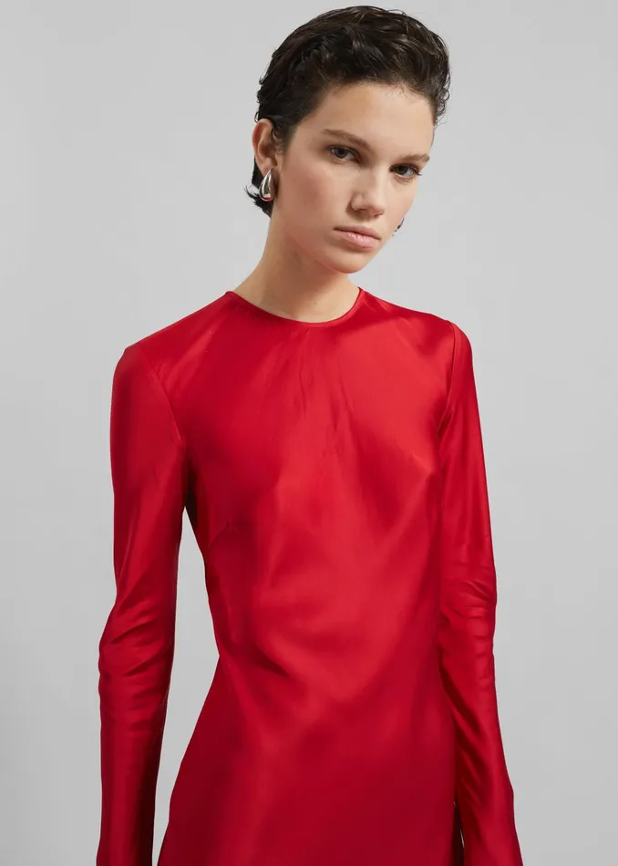 The Frankie Shop Dresses Samse Samse Saalina Dress 8211 Scarlet Sage 8211 Women