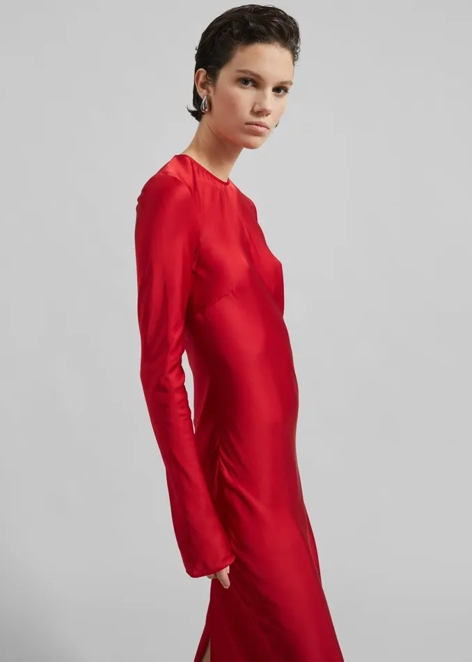 The Frankie Shop Dresses Samse Samse Saalina Dress 8211 Scarlet Sage 8211 Women