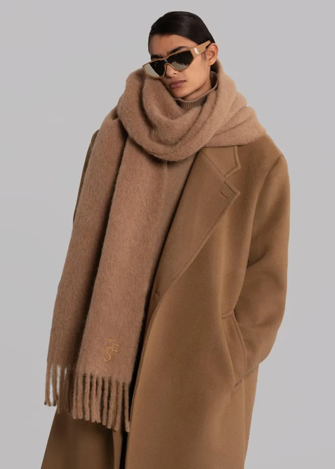 The Frankie Shop Frankie Lanne Scarf 8211 Camel 8211 Women