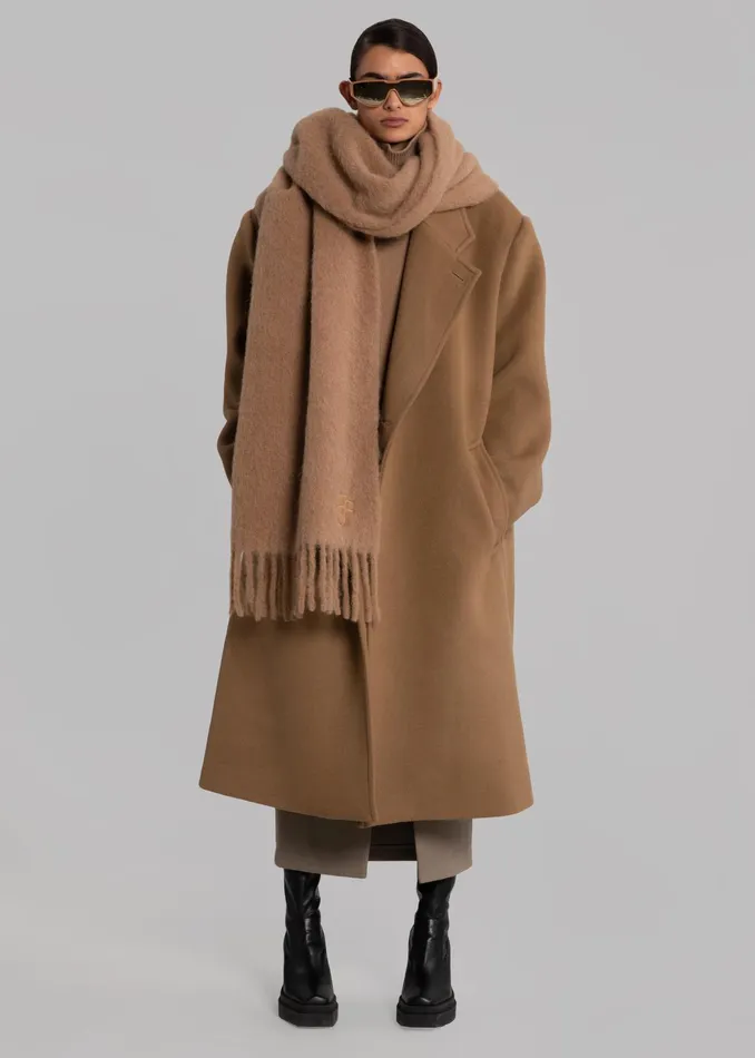 The Frankie Shop Frankie Lanne Scarf 8211 Camel 8211 Women