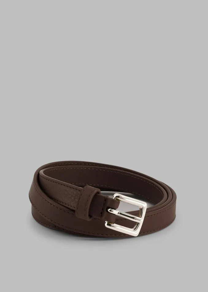The Frankie Shop Jessie Leather Belt 8211 Brown 8211 Women
