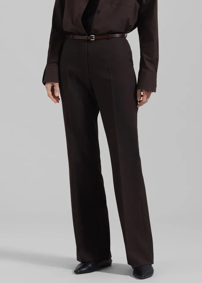 The Frankie Shop Jessie Leather Belt 8211 Brown 8211 Women