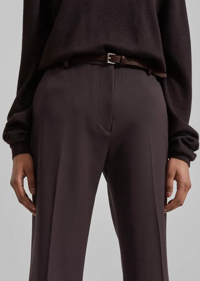 The Frankie Shop Jessie Leather Belt 8211 Brown 8211 Women