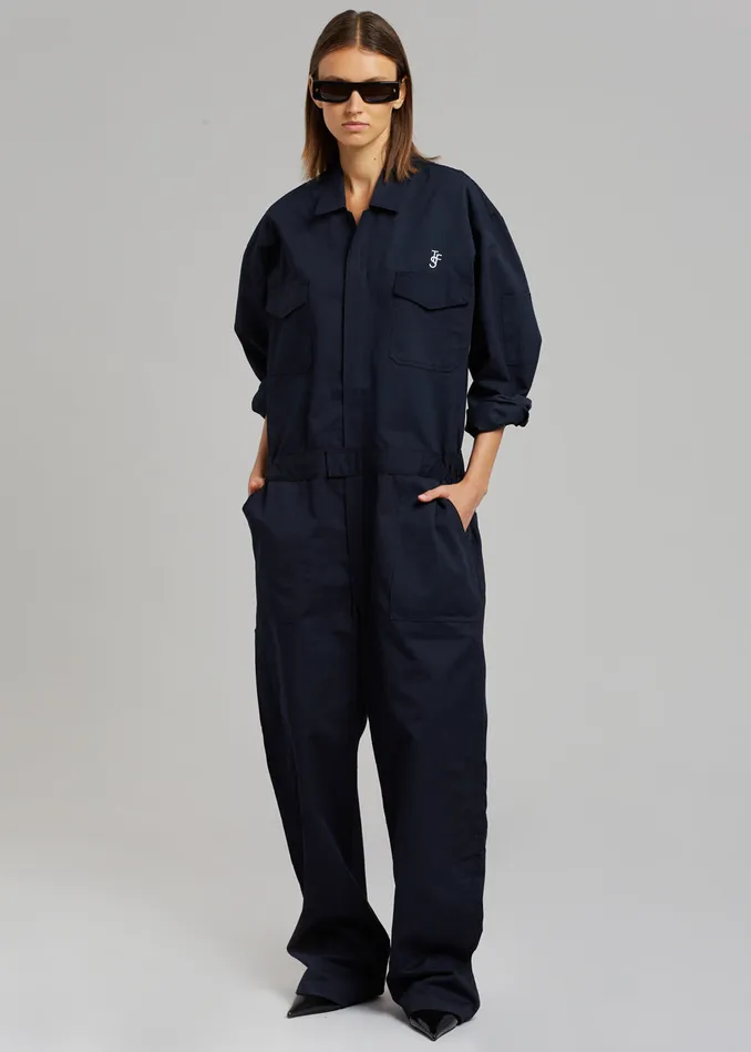The Frankie Shop Jumpsuits Tfs Oversized Boiler Suit 8211 Navy 8211 Women