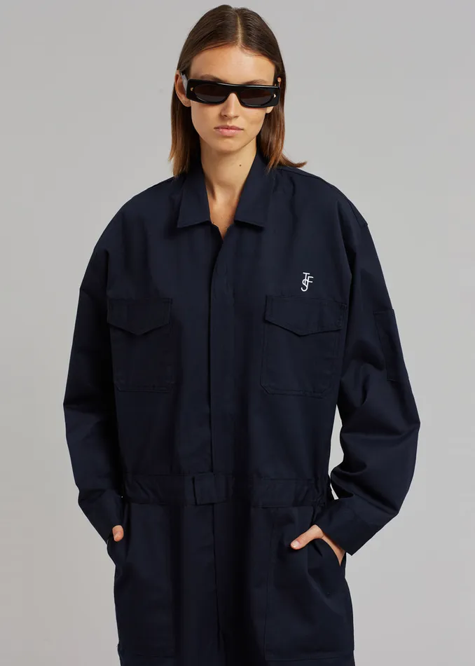 The Frankie Shop Jumpsuits Tfs Oversized Boiler Suit 8211 Navy 8211 Women