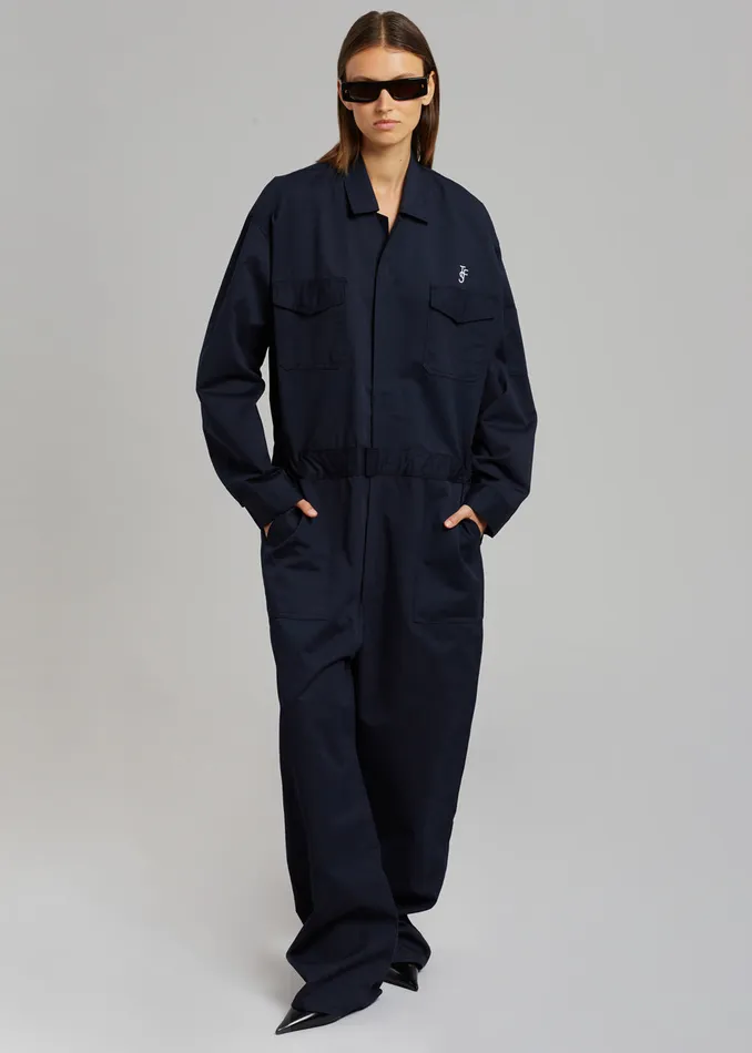 The Frankie Shop Jumpsuits Tfs Oversized Boiler Suit 8211 Navy 8211 Women