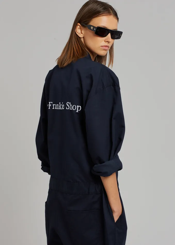The Frankie Shop Jumpsuits Tfs Oversized Boiler Suit 8211 Navy 8211 Women