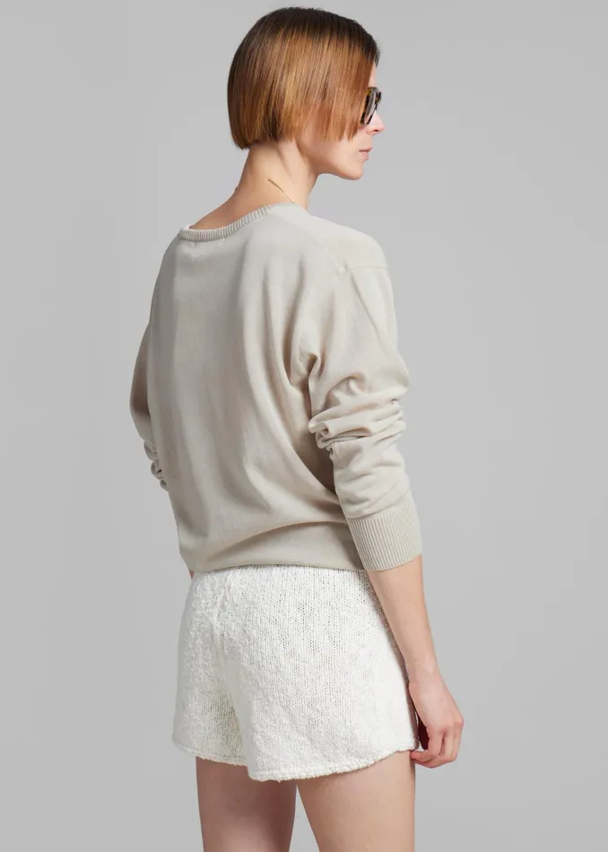The Frankie Shop Knitwear Eliora V Neck Sweater 8211 Beige 8211 Women