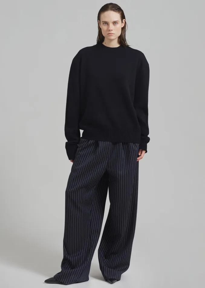 The Frankie Shop Knitwear Rafaela Padded Knit Sweater 8211 Black 8211 Women