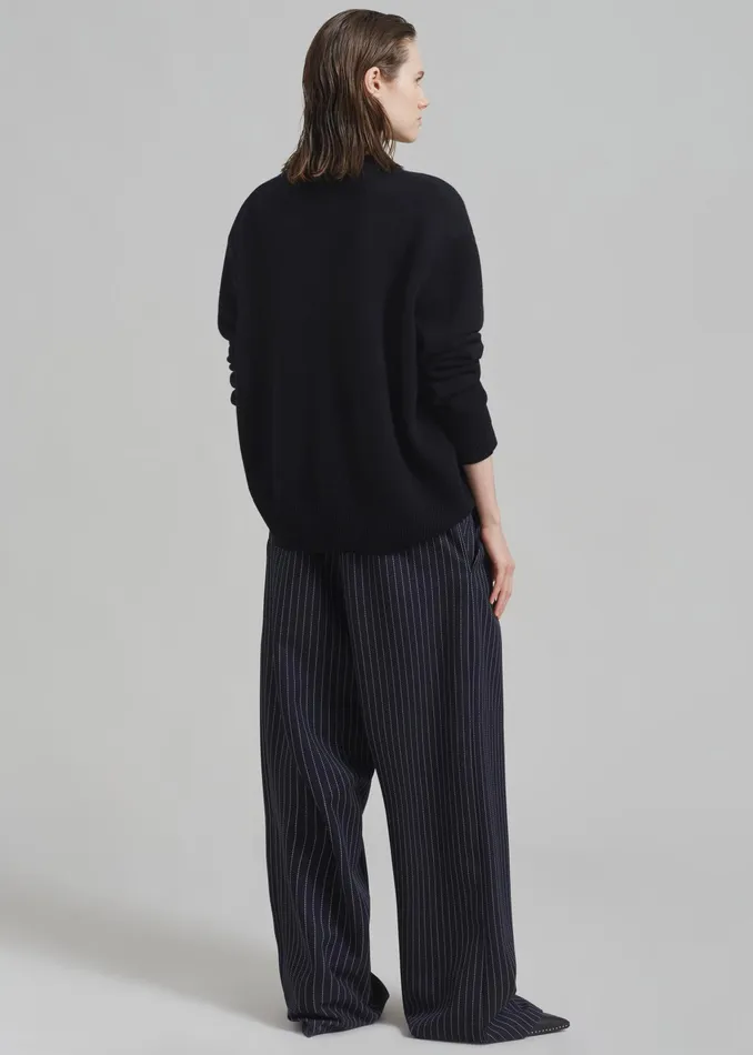 The Frankie Shop Knitwear Rafaela Padded Knit Sweater 8211 Black 8211 Women