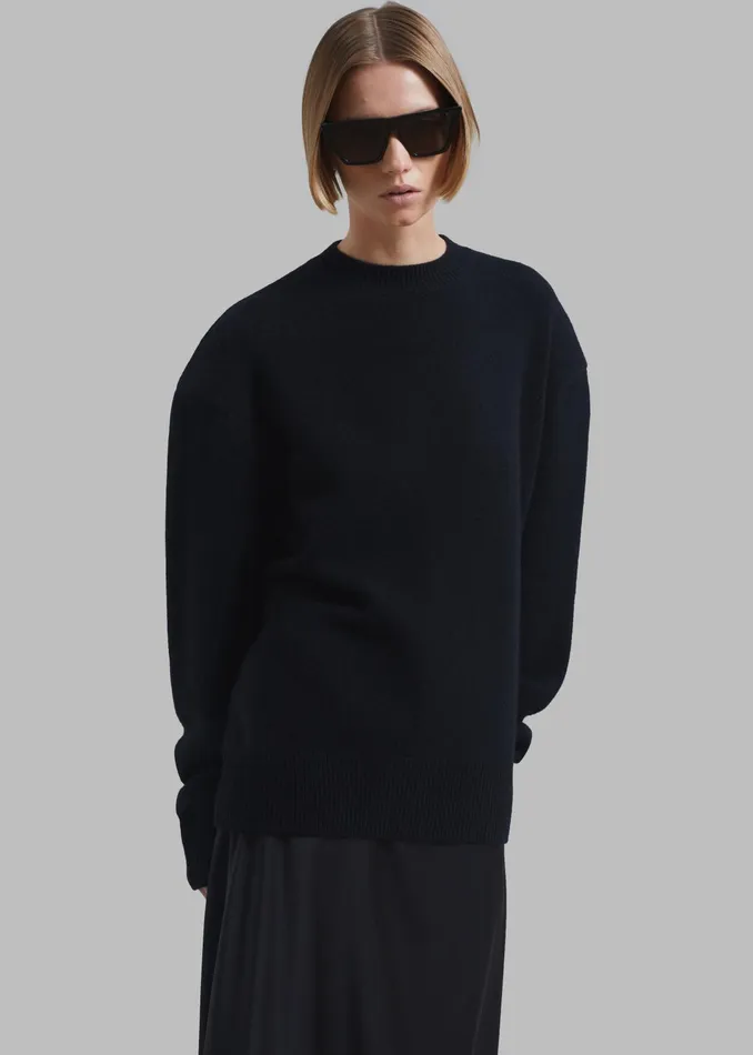 The Frankie Shop Knitwear Rafaela Padded Knit Sweater 8211 Black 8211 Women