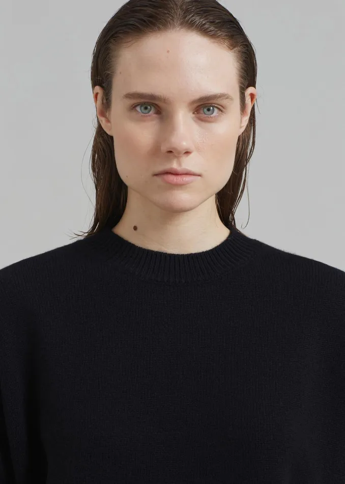 The Frankie Shop Knitwear Rafaela Padded Knit Sweater 8211 Black 8211 Women