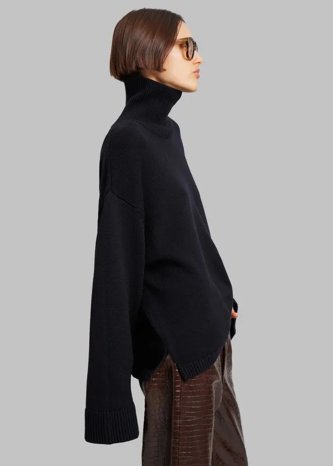 The Frankie Shop Knitwear Rhea Trapeze Turtleneck 8211 Black 8211 Women