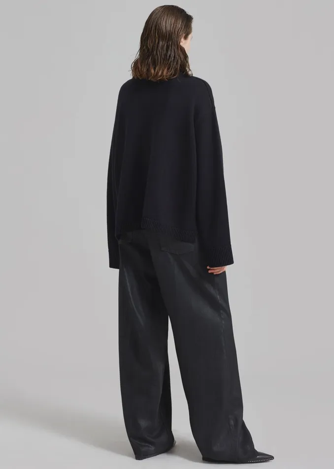 The Frankie Shop Knitwear Rhea Trapeze Turtleneck 8211 Black 8211 Women