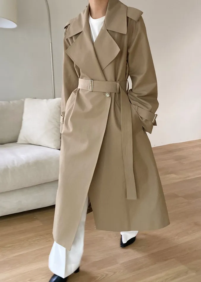 The Frankie Shop Outerwear Abril Trench 8211 Sand 8211 Women