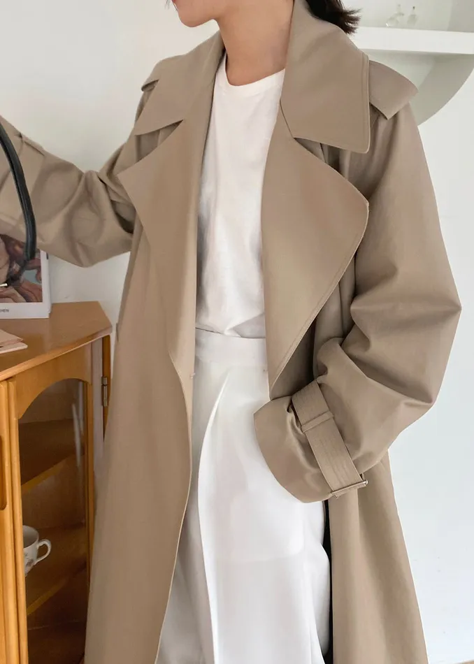 The Frankie Shop Outerwear Abril Trench 8211 Sand 8211 Women