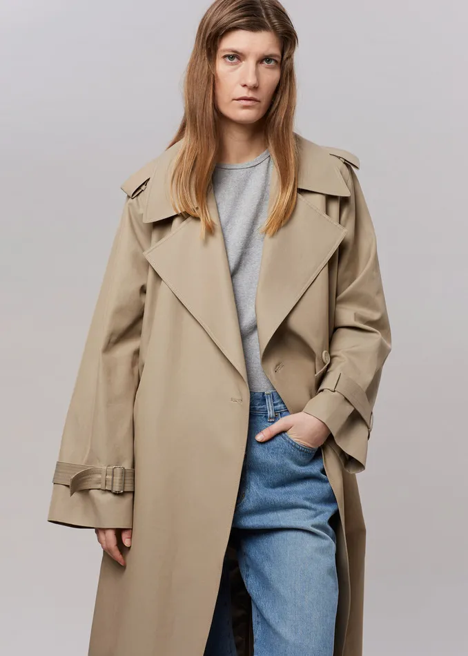 The Frankie Shop Outerwear Abril Trench 8211 Sand 8211 Women