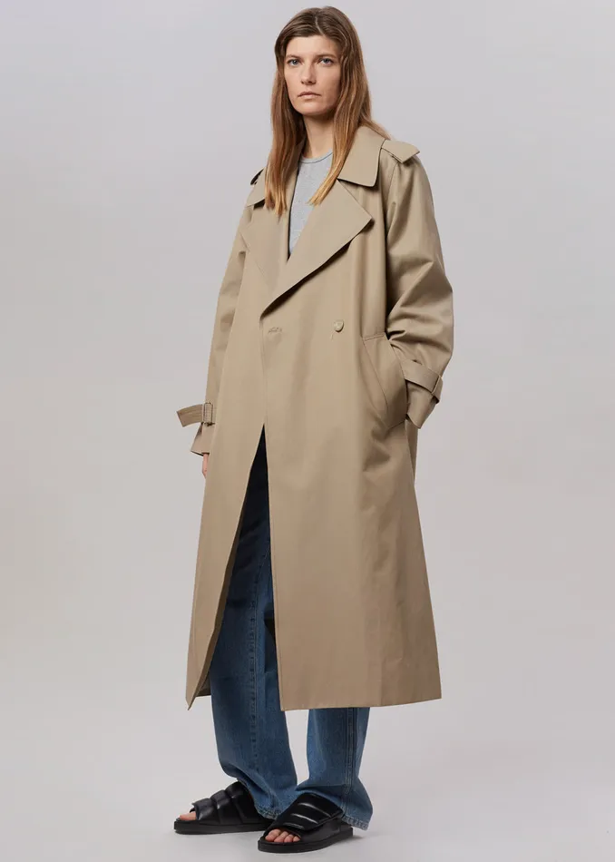 The Frankie Shop Outerwear Abril Trench 8211 Sand 8211 Women