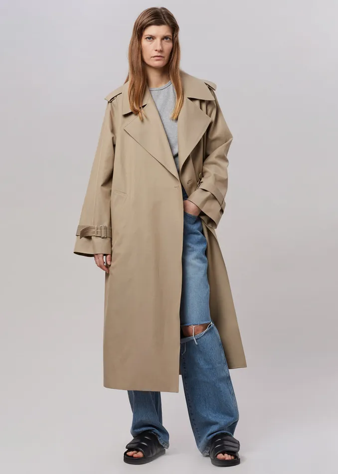 The Frankie Shop Outerwear Abril Trench 8211 Sand 8211 Women