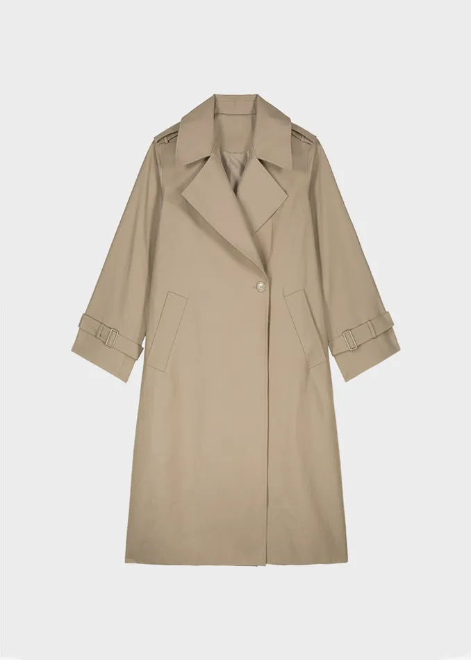 The Frankie Shop Outerwear Abril Trench 8211 Sand 8211 Women