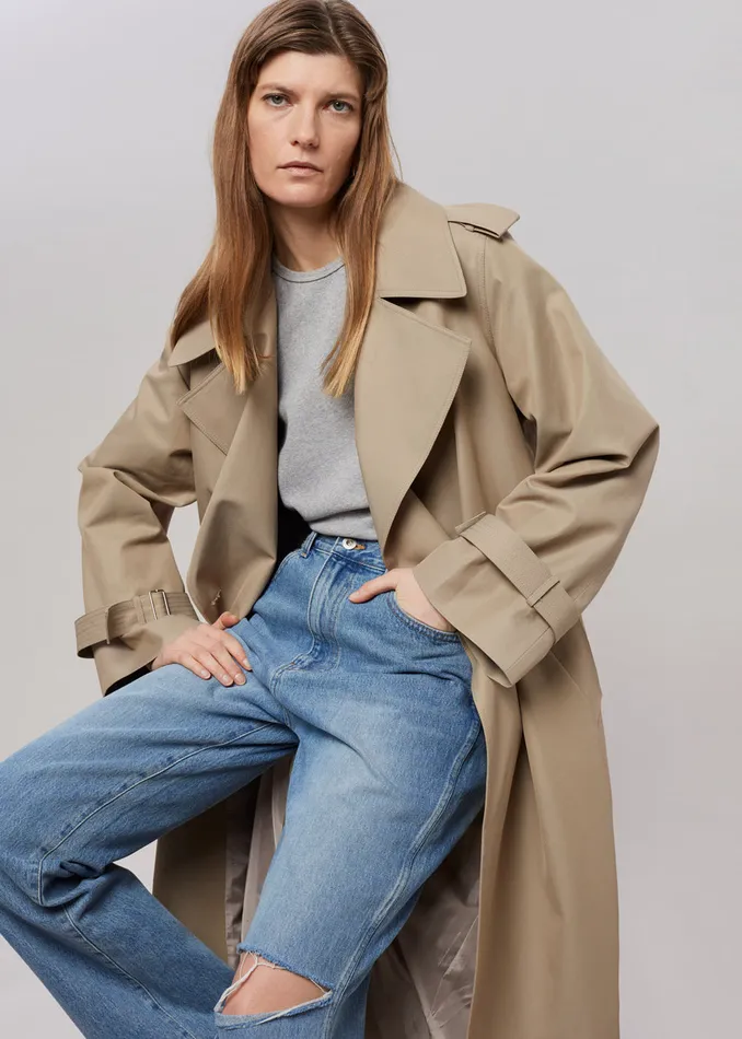 The Frankie Shop Outerwear Abril Trench 8211 Sand 8211 Women