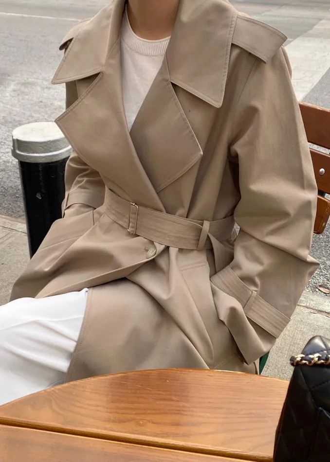 The Frankie Shop Outerwear Abril Trench 8211 Sand 8211 Women