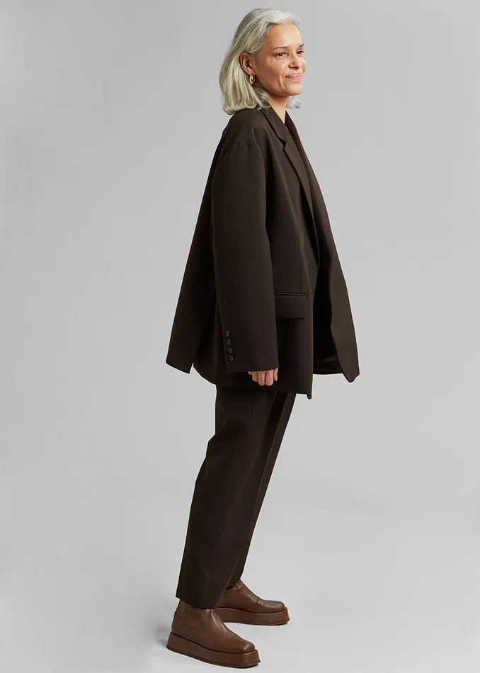 The Frankie Shop Outerwear Bea Blazer 8211 Dark Espresso 8211 Women