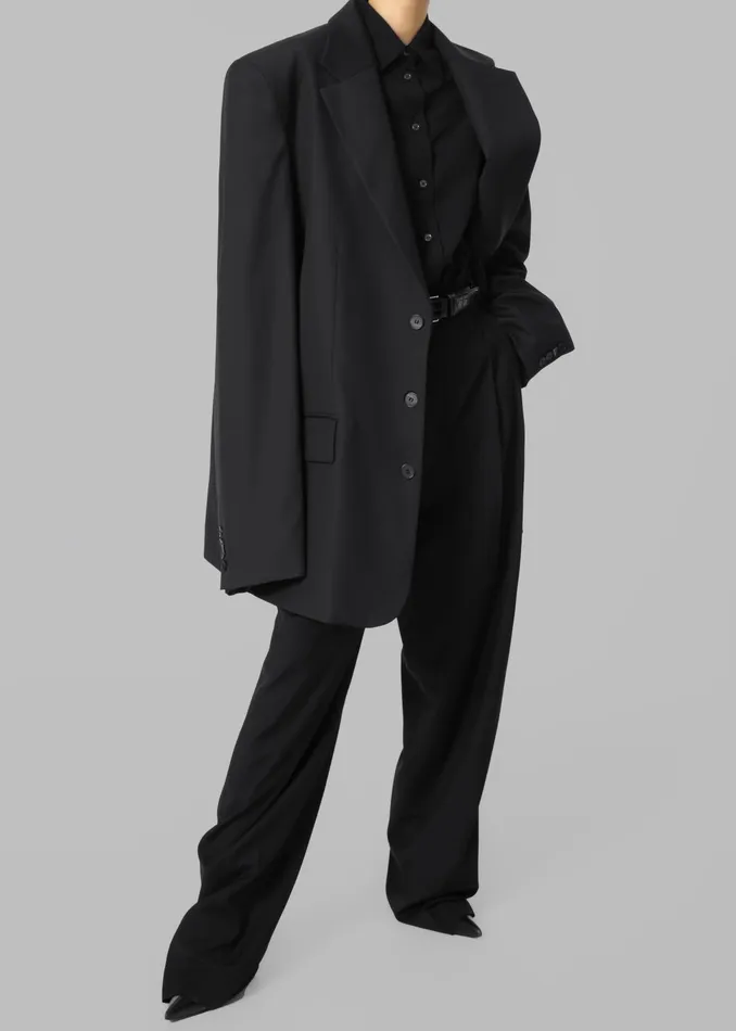 The Frankie Shop Outerwear Gelso Oversized Blazer 8211 Black 8211 Women