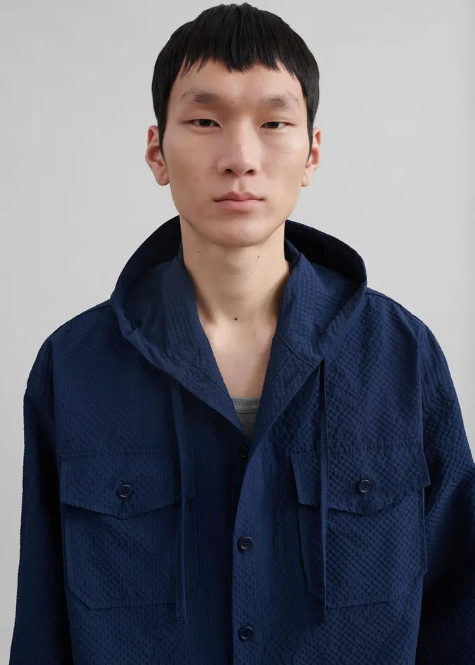 The Frankie Shop Outerwear Lars Hooded Jacket 8211 Navy 8211 Men