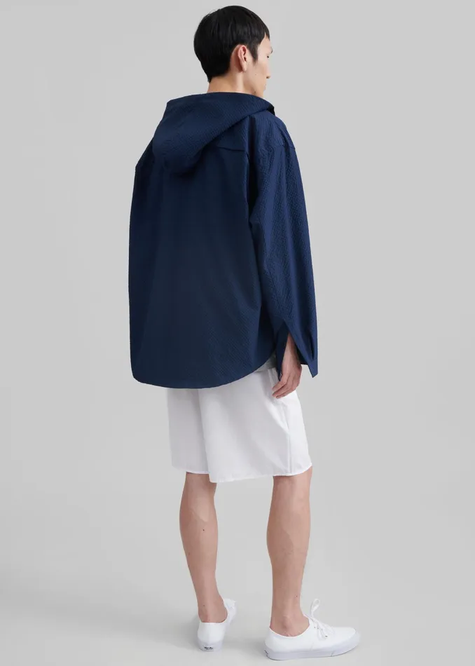 The Frankie Shop Outerwear Lars Hooded Jacket 8211 Navy 8211 Men