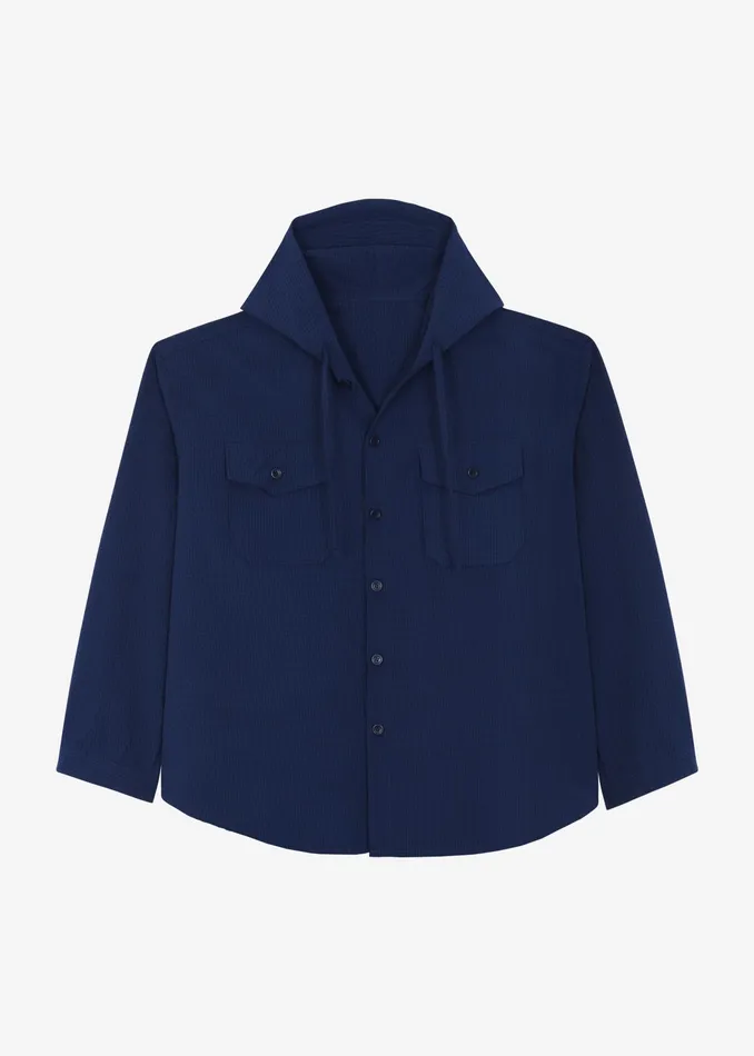 The Frankie Shop Outerwear Lars Hooded Jacket 8211 Navy 8211 Men