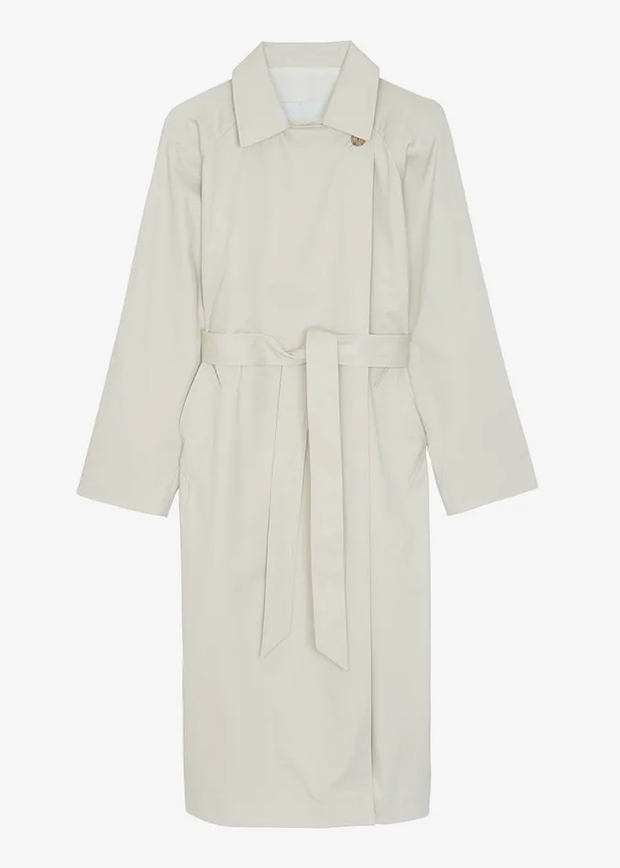 The Frankie Shop Outerwear Marisol Box Shoulder Trench 8211 Bone 8211 Women