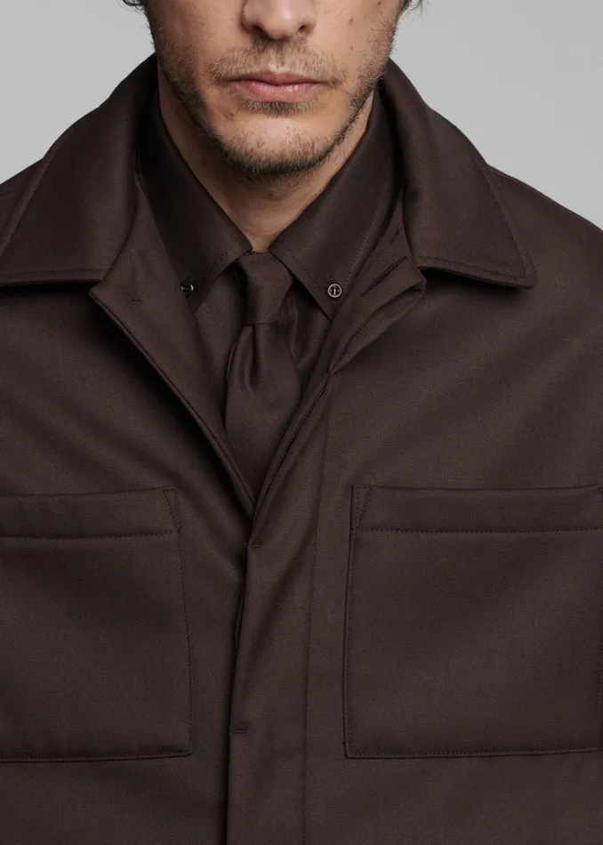 The Frankie Shop Outerwear Mason Boxy Wool Jacket 8211 Brown 8211 Men