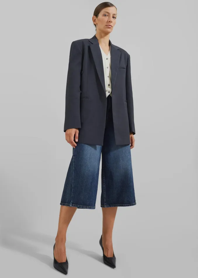 The Frankie Shop Outerwear Mazie Blazer 8211 Charcoal 8211 Women