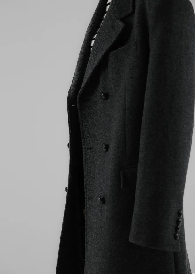 The Frankie Shop Outerwear Somerset Herringbone Coat 8211 Grey 8211 Women