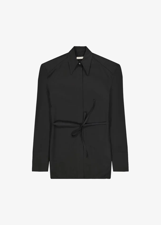 The Frankie Shop Tops Bec Padded Shirt 8211 Black 8211 Women