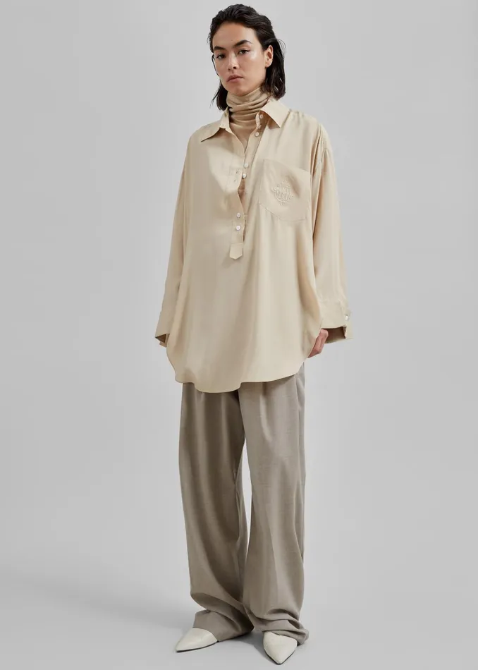 The Frankie Shop Tops By Malene Birger Maye Blouse 8211 Nomad 8211 Women