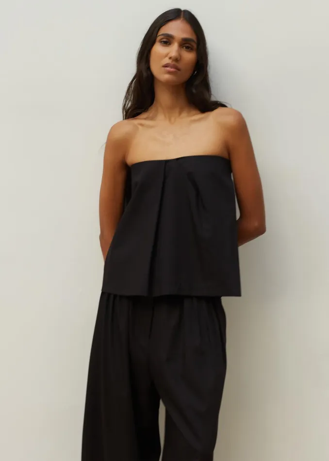 The Frankie Shop Tops Catalina Tube Top 8211 Black 8211 Women