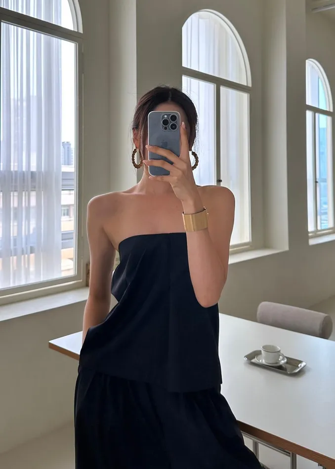 The Frankie Shop Tops Catalina Tube Top 8211 Black 8211 Women