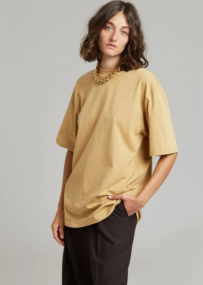 The Frankie Shop Tops Evora Tee 8211 Sahara 8211 MenWomen