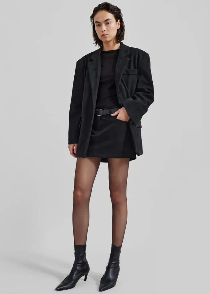 The Frankie Shop Tops Mesa Sheer Long Sleeve Tee 8211 Black 8211 Women