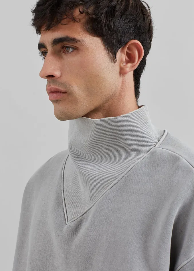 The Frankie Shop Tops Micah Sweatshirt 8211 Light Grey 8211 Men