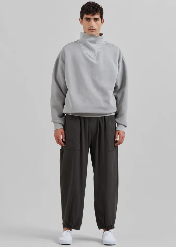 The Frankie Shop Tops Micah Sweatshirt 8211 Light Grey 8211 Men