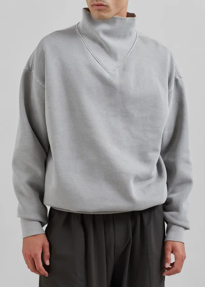 The Frankie Shop Tops Micah Sweatshirt 8211 Light Grey 8211 Men