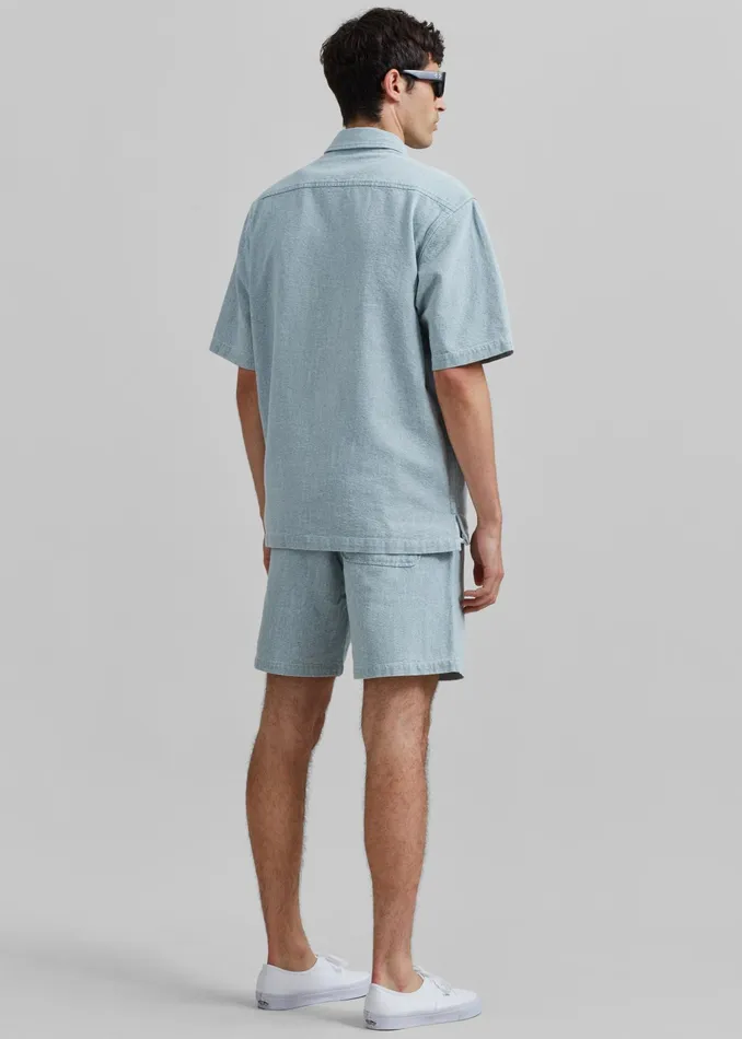 The Frankie Shop Tops Samse Samse Saayo X Shirt 8211 Destructed Denim 8211 Men
