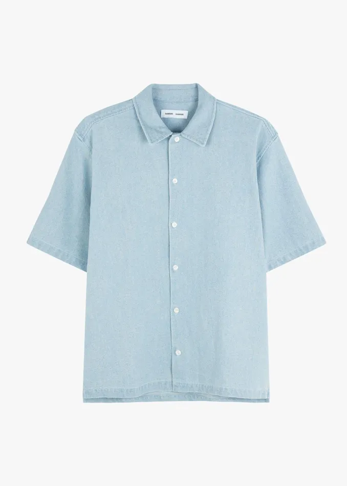 The Frankie Shop Tops Samse Samse Saayo X Shirt 8211 Destructed Denim 8211 Men
