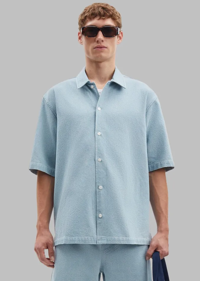 The Frankie Shop Tops Samse Samse Saayo X Shirt 8211 Destructed Denim 8211 Men